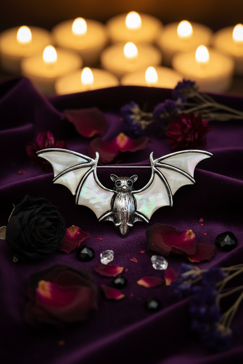 Broche chauve-souris nacre - 2:3
