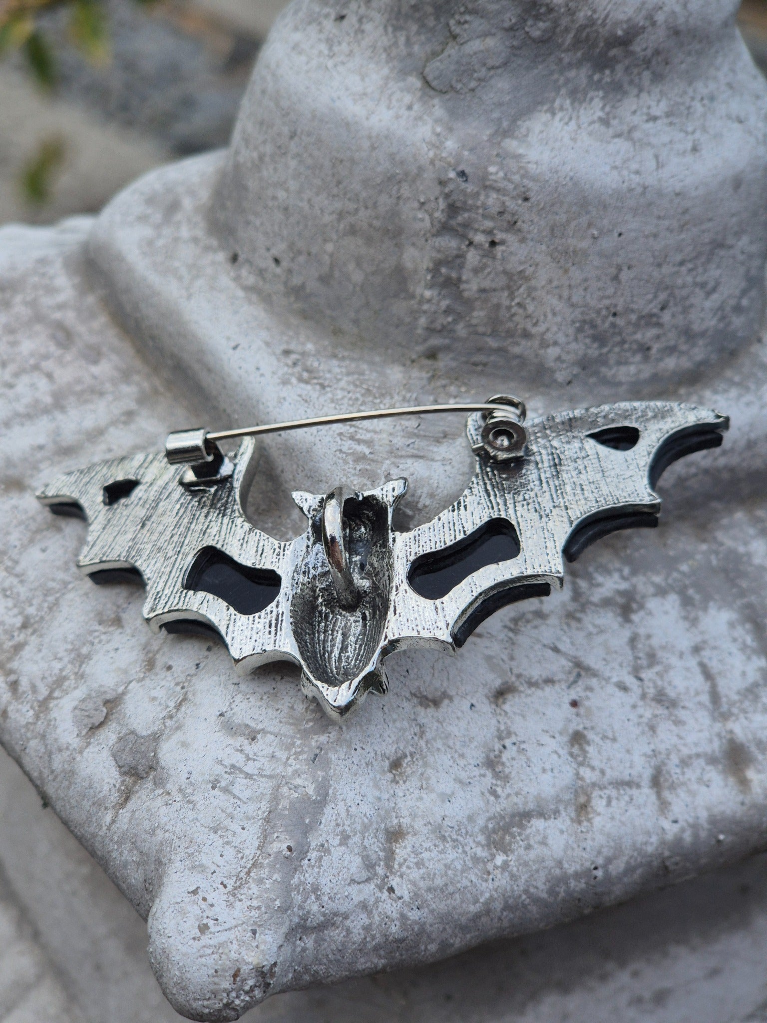 Broche 2-en-1 Chauve-Souris Gothique