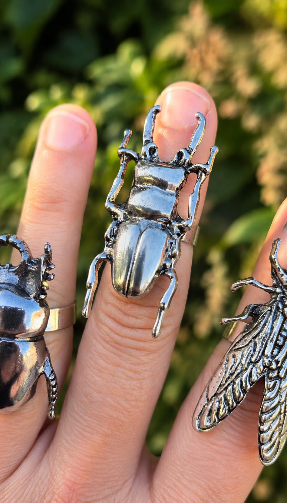 Bague forme d'insecte scarabée gothique