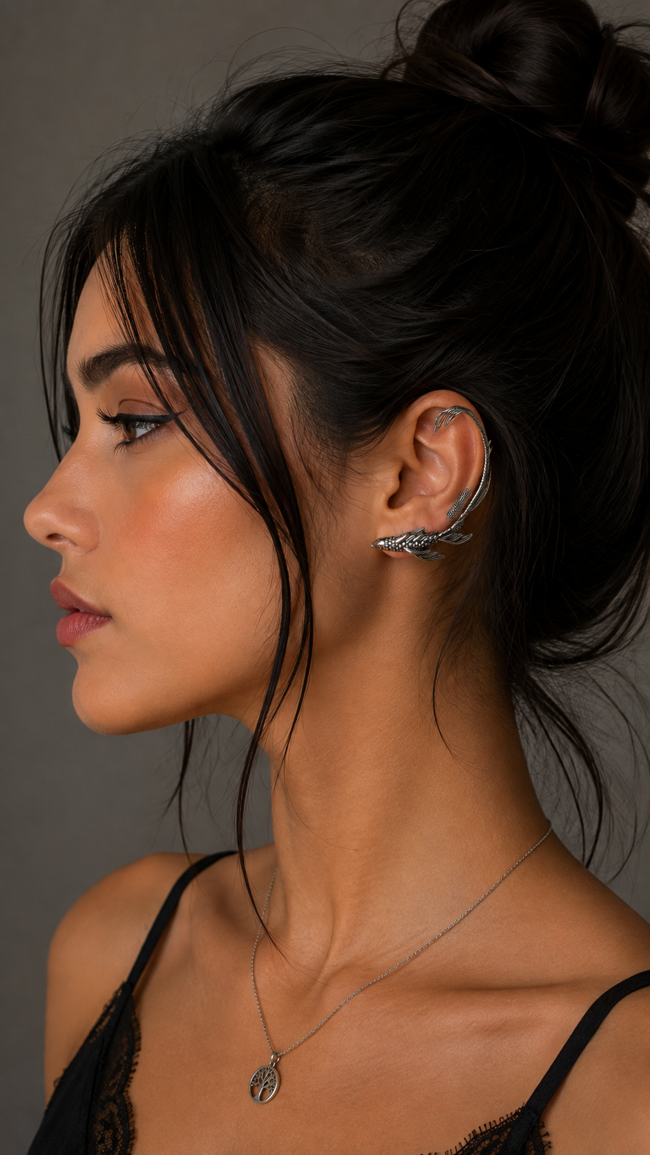 Boucles d’Oreilles Carpe Koï– Crochets d’Oreille Argentés en Acier Inoxydable – Style Féérique