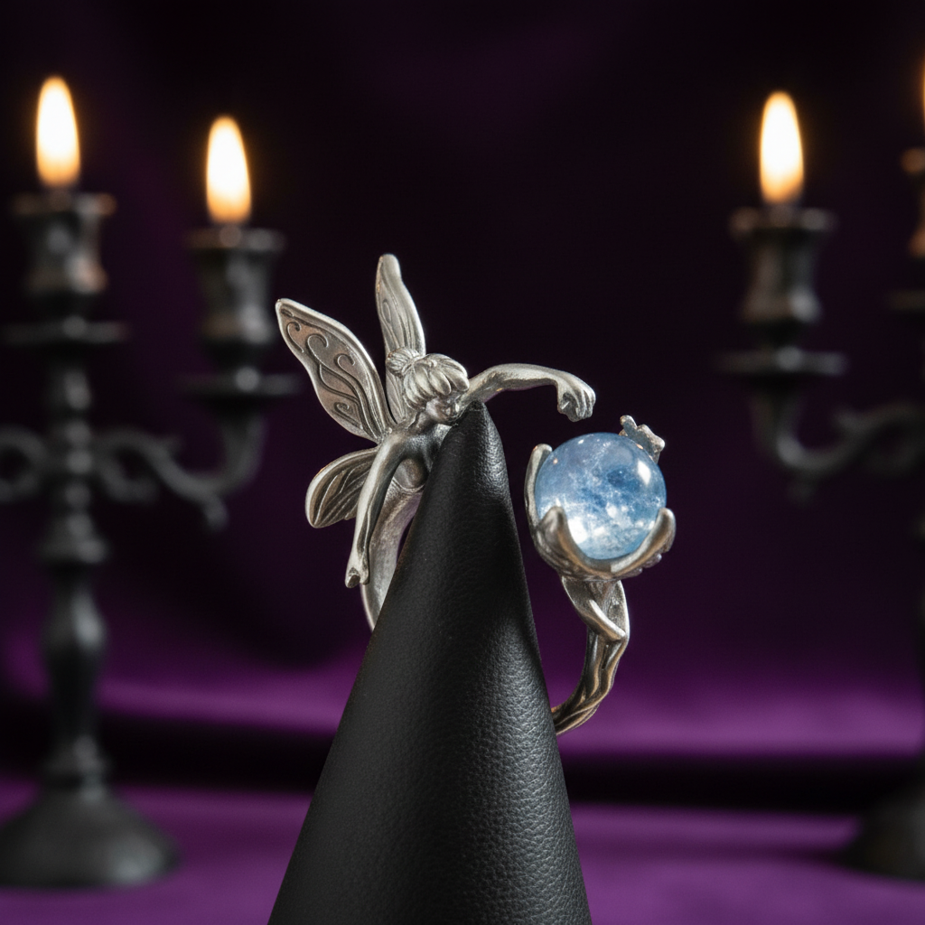 Bague fée gros plan ailes