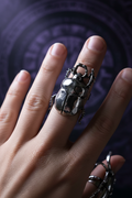 Bague scarabée - style gothique lumineux