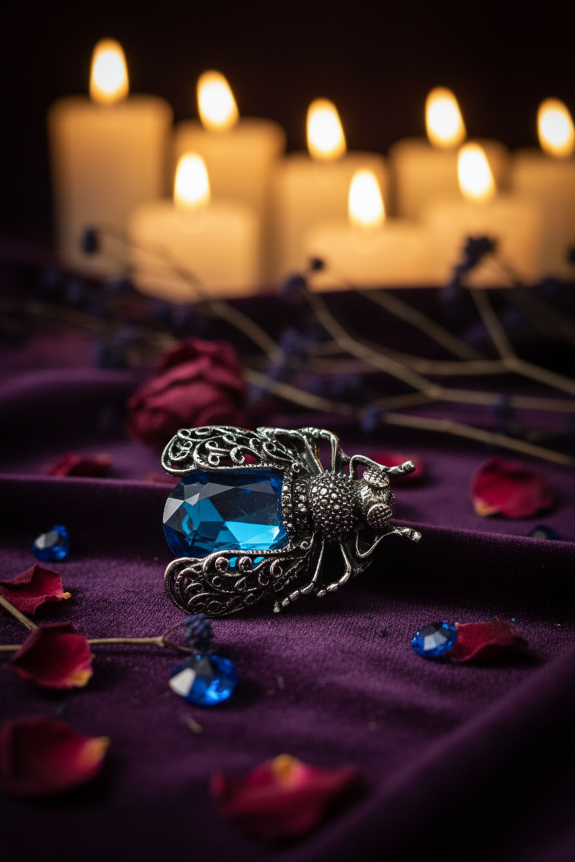 Broche mouche gothique - vue principale