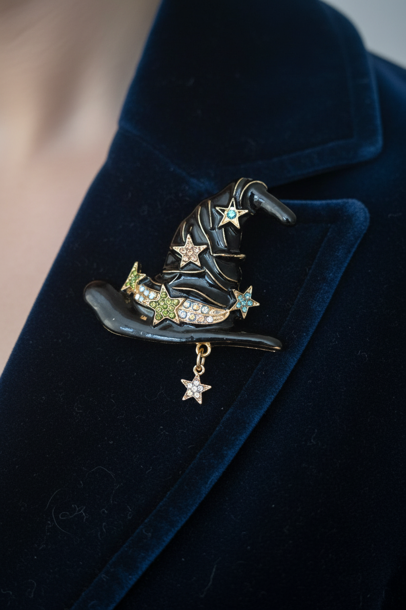 Broche portée sur veste