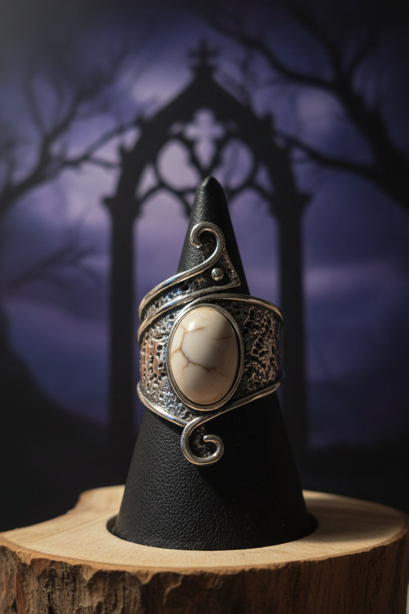 Bague Bohème Ajustable Pierre Turquoise, uni ou blanche – Style Boho