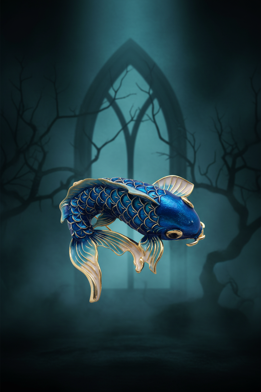 Broche Carpe Koï ou Poisson Combattant