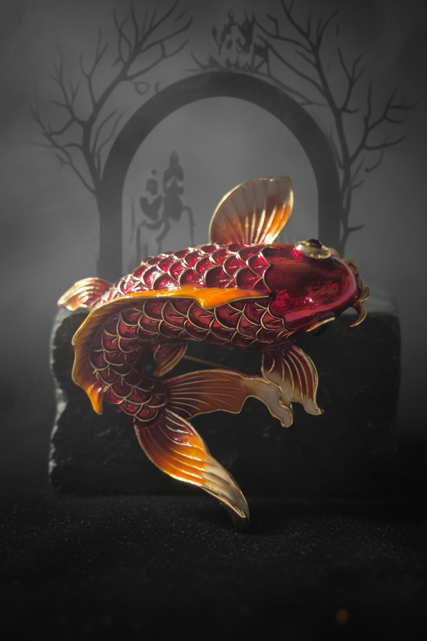 Broche Carpe Koï ou Poisson Combattant