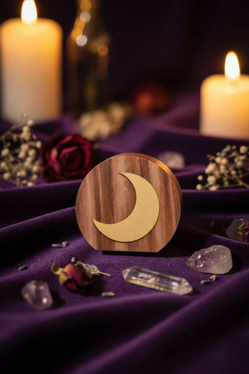 Porte-carte lune gothique